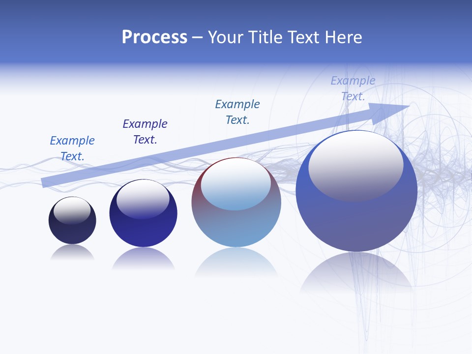 Blue Energy Impulse On White Background PowerPoint Template