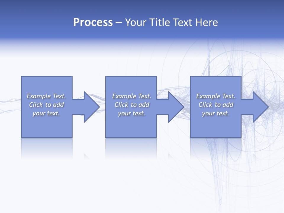 Blue Energy Impulse On White Background PowerPoint Template