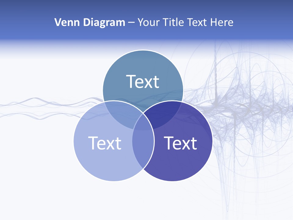 Blue Energy Impulse On White Background PowerPoint Template