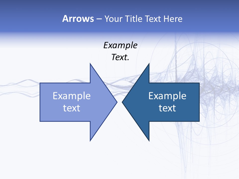 Blue Energy Impulse On White Background PowerPoint Template