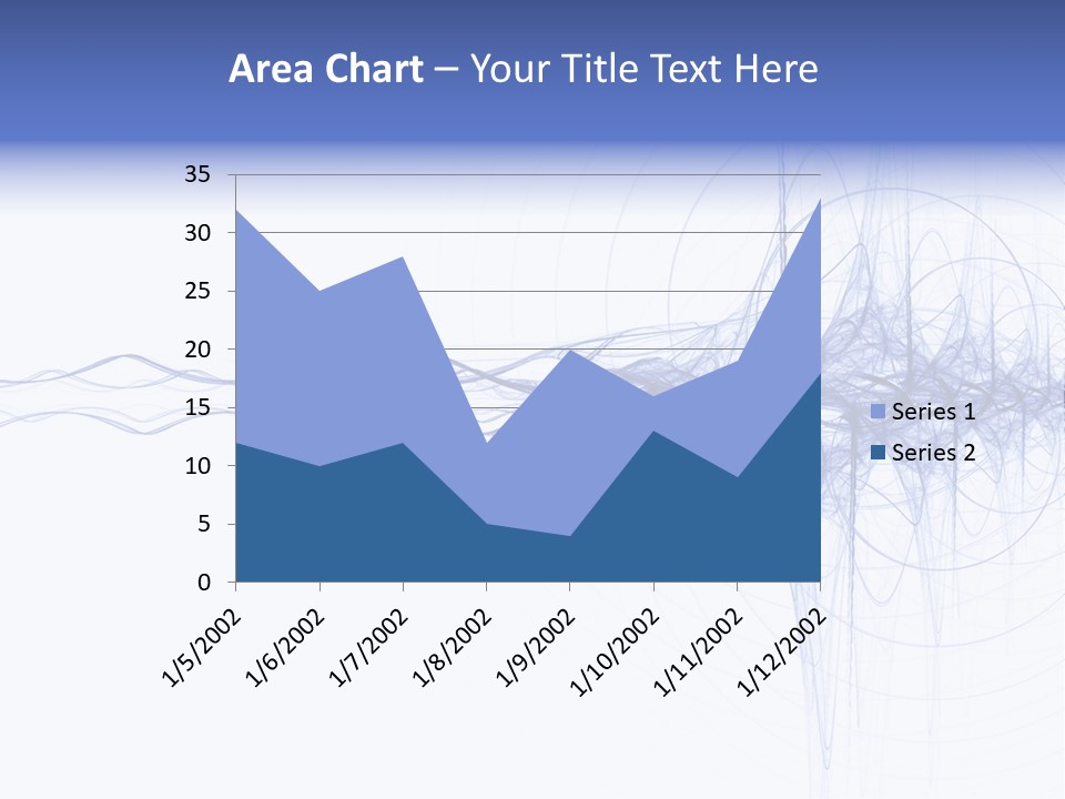 Blue Energy Impulse On White Background PowerPoint Template