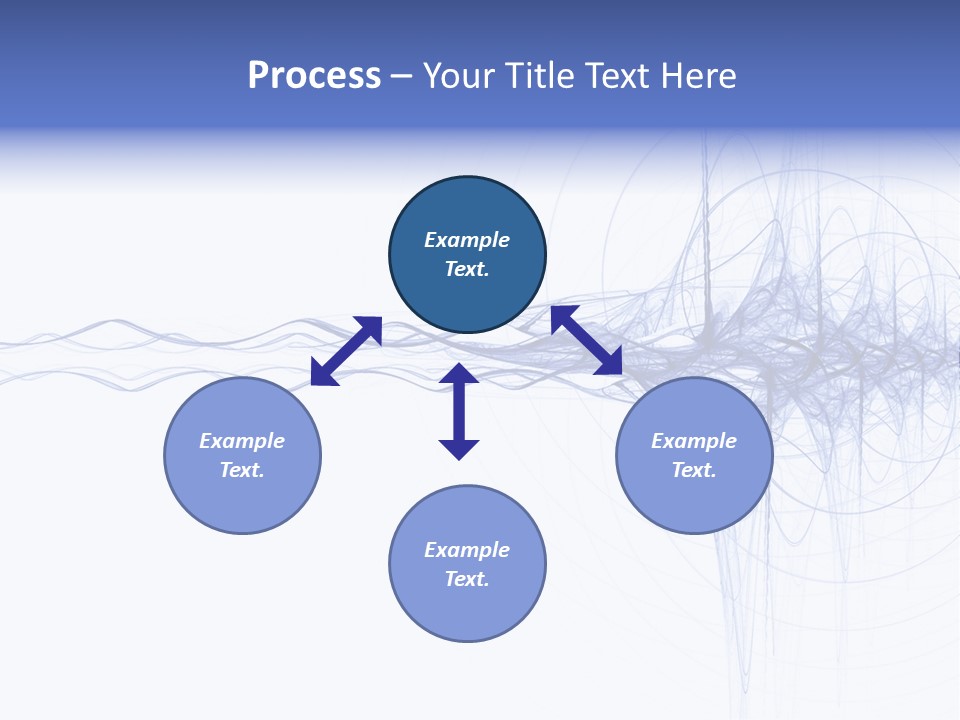 Blue Energy Impulse On White Background PowerPoint Template