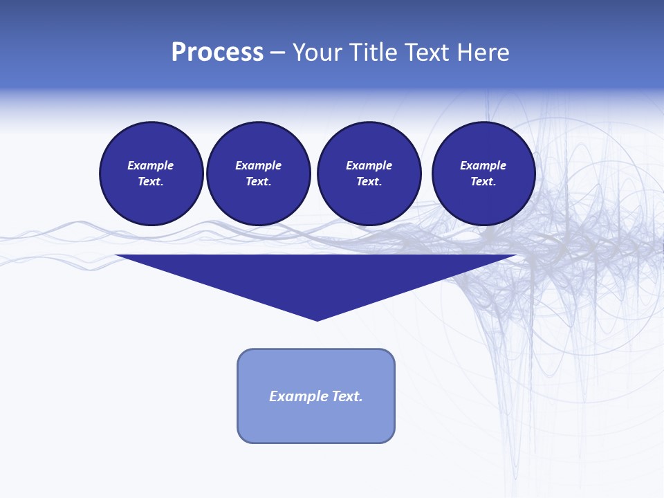 Blue Energy Impulse On White Background PowerPoint Template