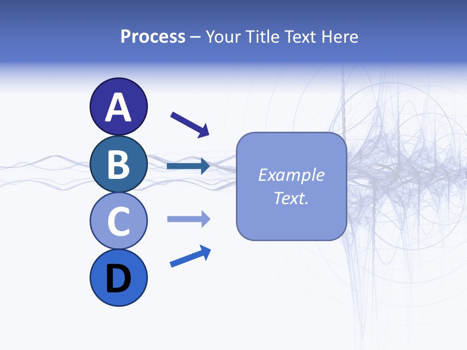 Blue Energy Impulse On White Background PowerPoint Template