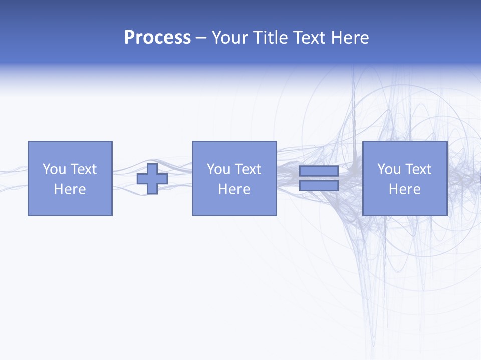 Blue Energy Impulse On White Background PowerPoint Template