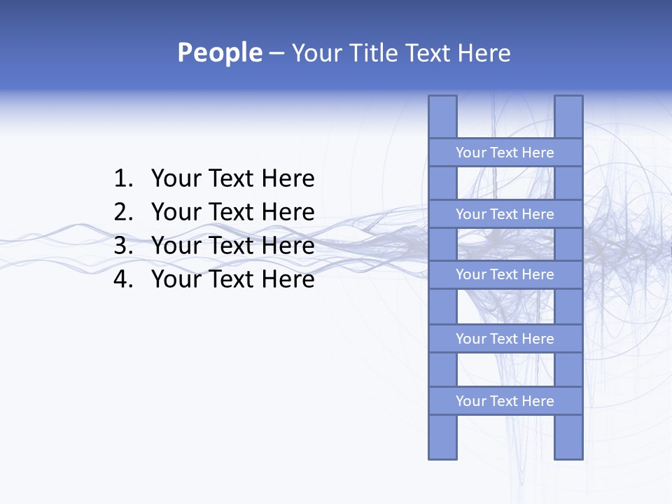 Blue Energy Impulse On White Background PowerPoint Template