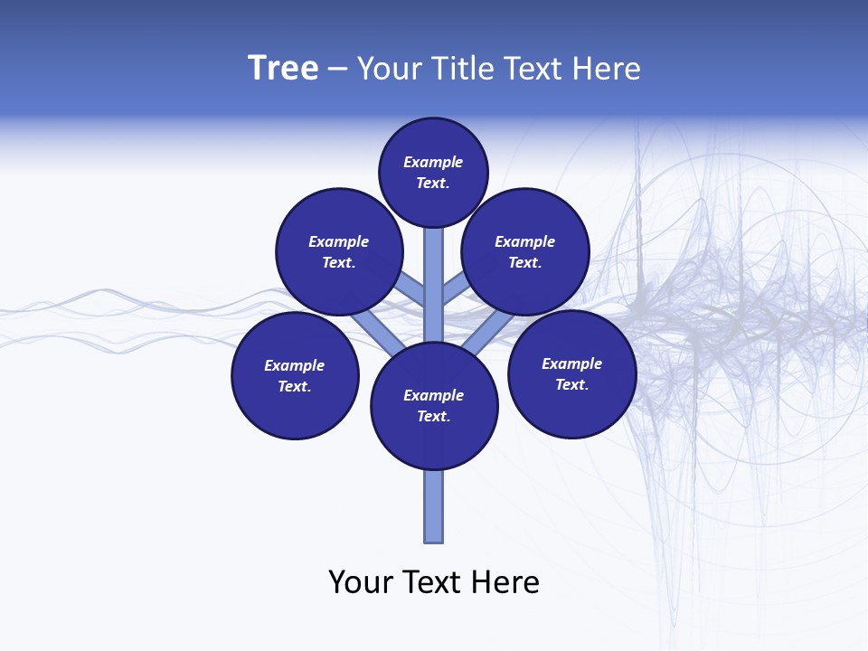 Blue Energy Impulse On White Background PowerPoint Template