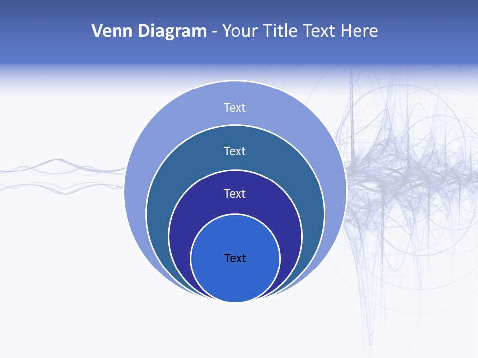 Blue Energy Impulse On White Background PowerPoint Template