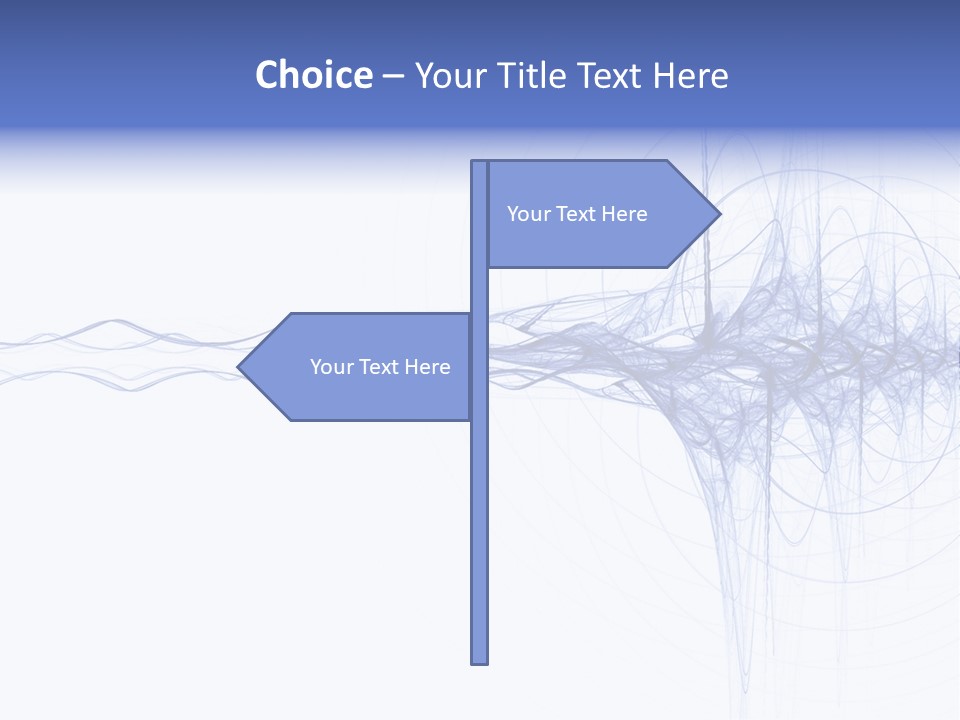 Blue Energy Impulse On White Background PowerPoint Template