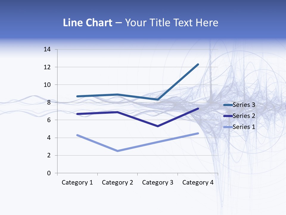 Blue Energy Impulse On White Background PowerPoint Template