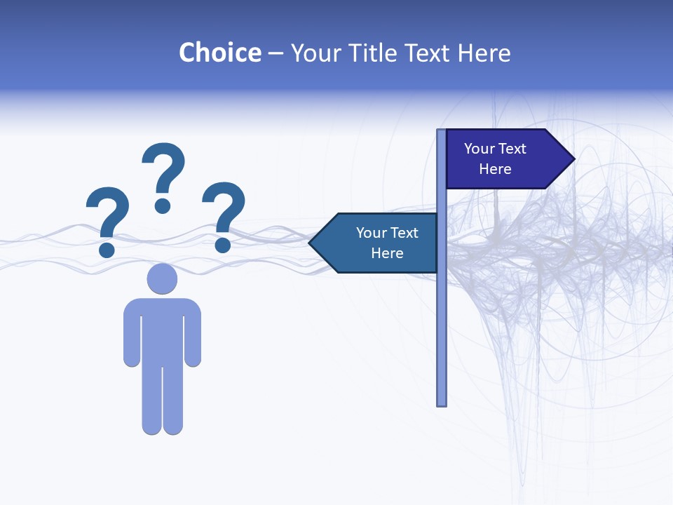 Blue Energy Impulse On White Background PowerPoint Template