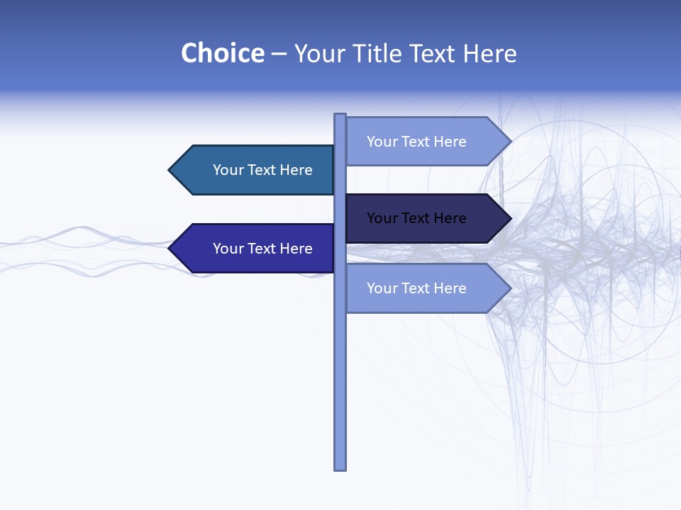 Blue Energy Impulse On White Background PowerPoint Template