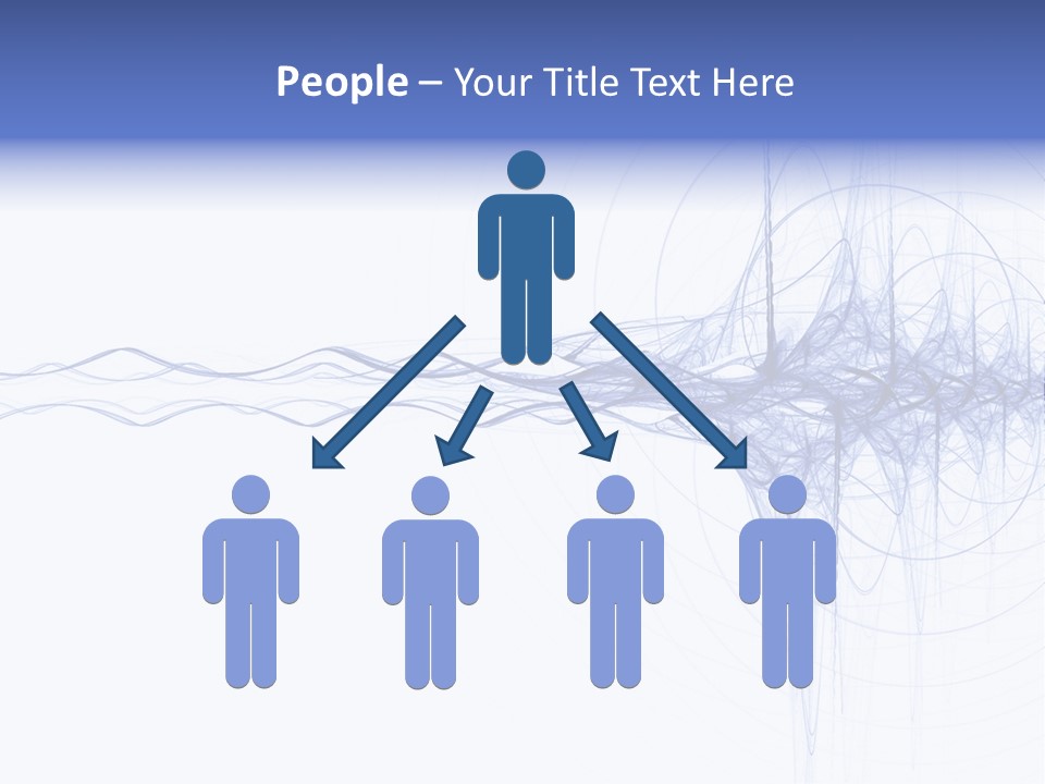 Blue Energy Impulse On White Background PowerPoint Template