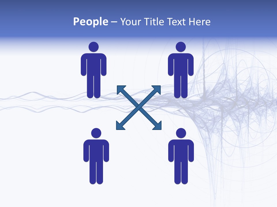 Blue Energy Impulse On White Background PowerPoint Template