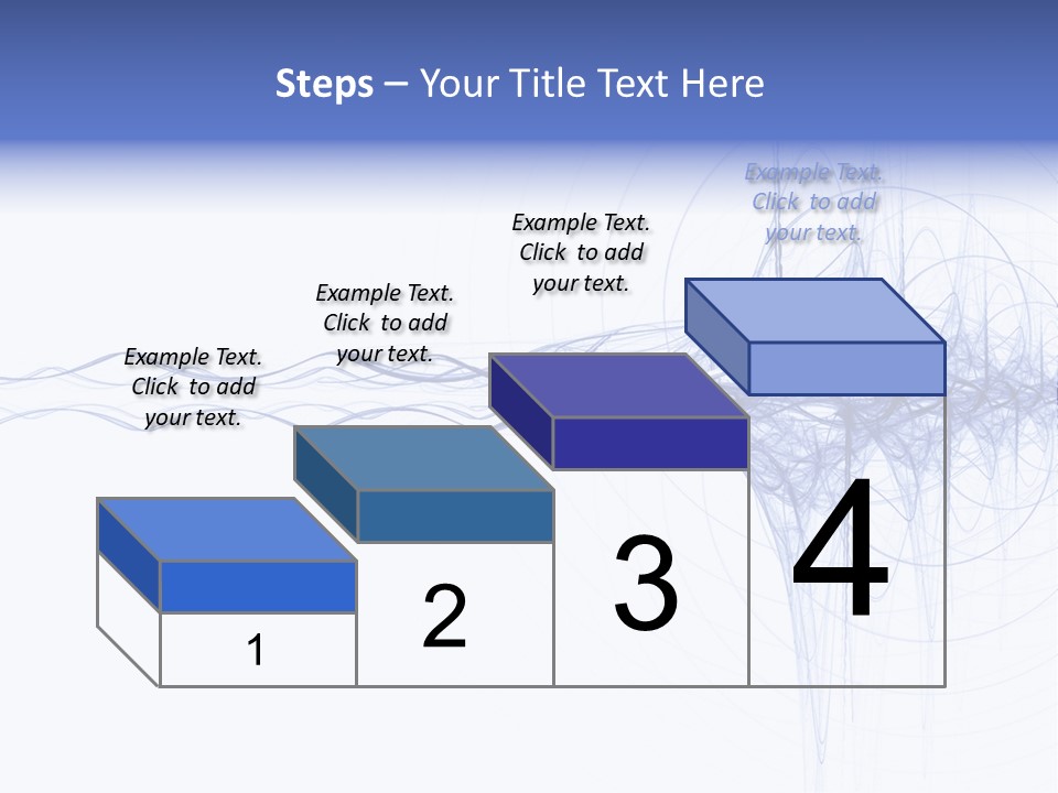 Blue Energy Impulse On White Background PowerPoint Template