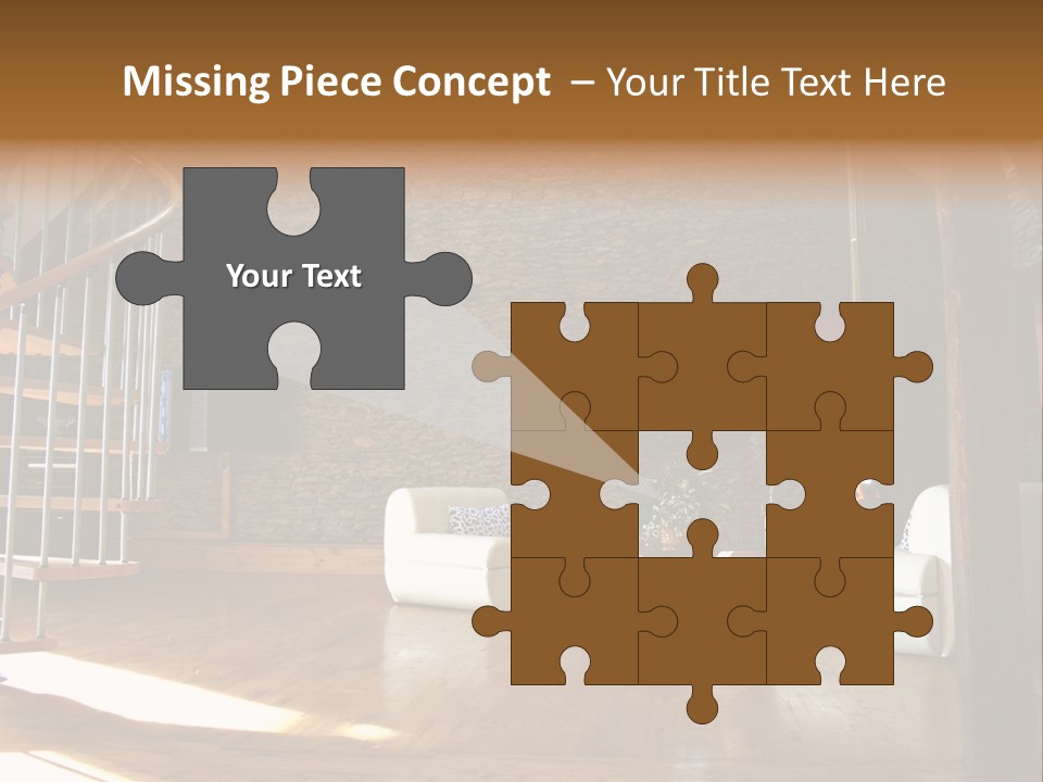 View Of Living Room With Fireplace And Old Stone Wall And Modern Television PowerPoint Template