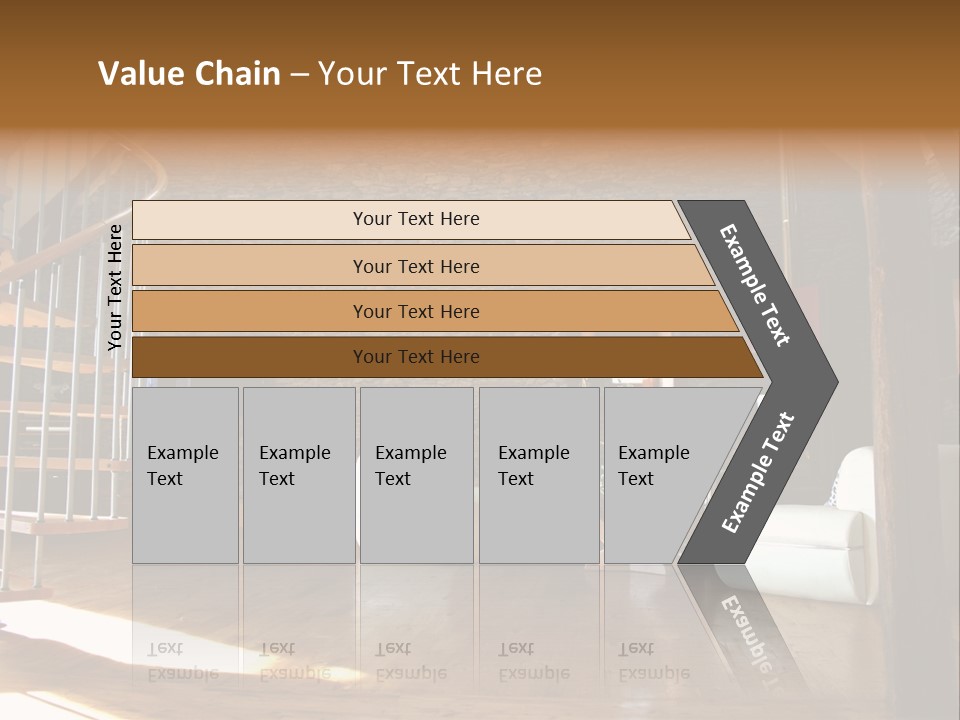 View Of Living Room With Fireplace And Old Stone Wall And Modern Television PowerPoint Template
