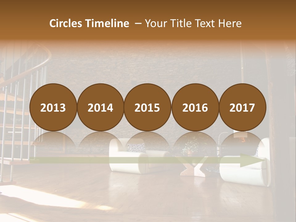 View Of Living Room With Fireplace And Old Stone Wall And Modern Television PowerPoint Template