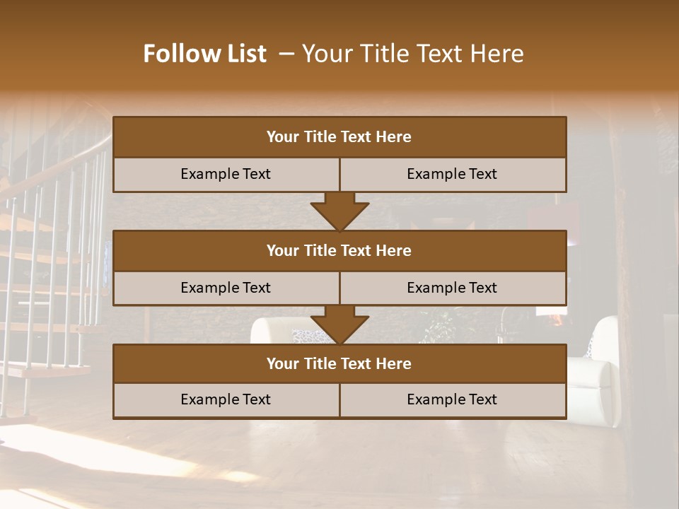 View Of Living Room With Fireplace And Old Stone Wall And Modern Television PowerPoint Template
