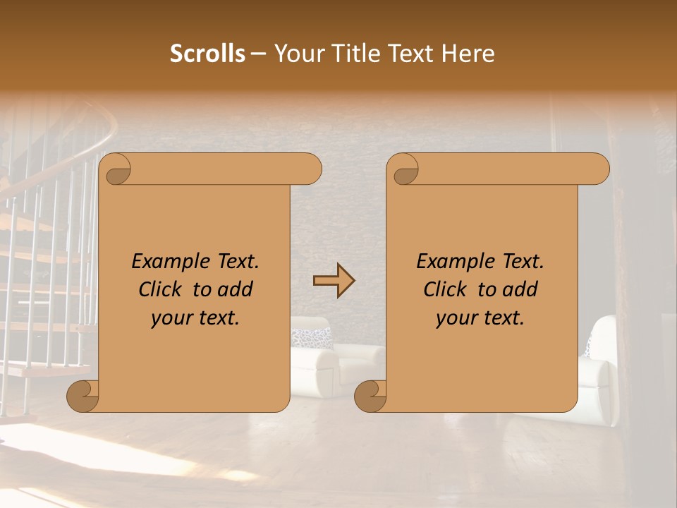 View Of Living Room With Fireplace And Old Stone Wall And Modern Television PowerPoint Template