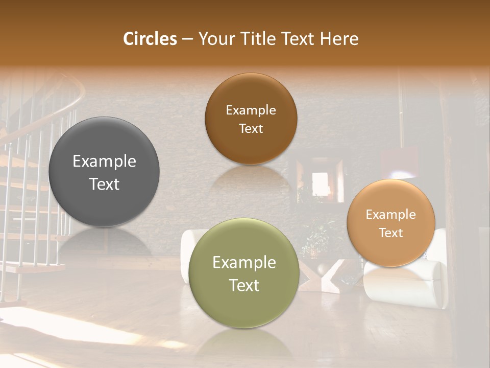 View Of Living Room With Fireplace And Old Stone Wall And Modern Television PowerPoint Template