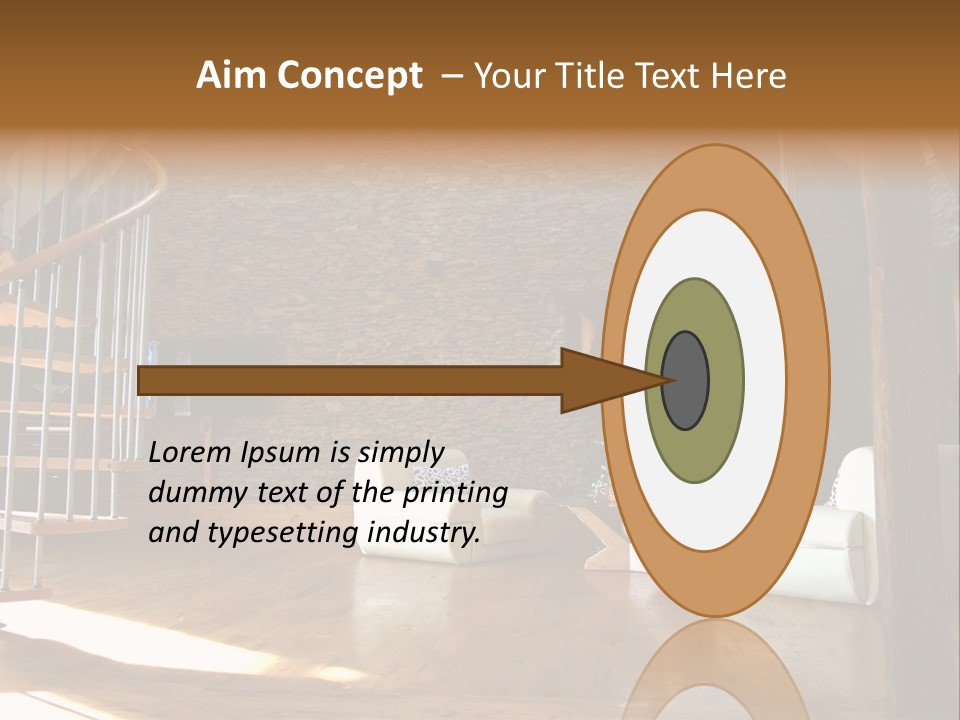 View Of Living Room With Fireplace And Old Stone Wall And Modern Television PowerPoint Template