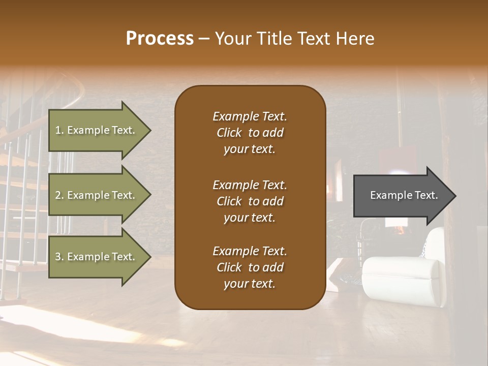View Of Living Room With Fireplace And Old Stone Wall And Modern Television PowerPoint Template