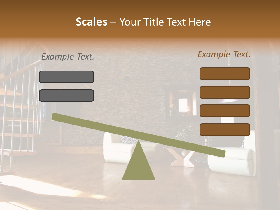 View Of Living Room With Fireplace And Old Stone Wall And Modern Television PowerPoint Template