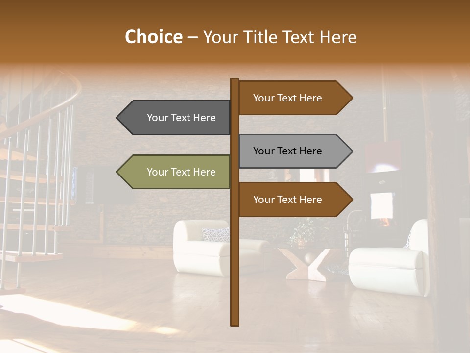 View Of Living Room With Fireplace And Old Stone Wall And Modern Television PowerPoint Template