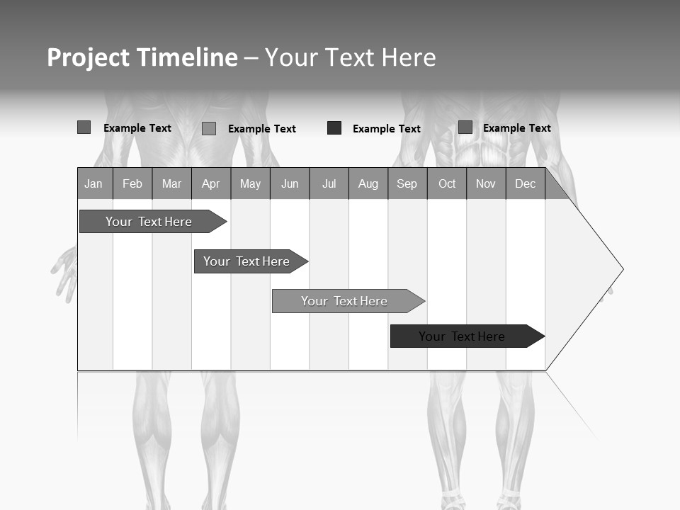 Male Muscles - Pencil Drawing Style - 3D Render - Special Shaders Were Used During The Rendering Process To Create The Appearance Of A Pencil Drawing. PowerPoint Template