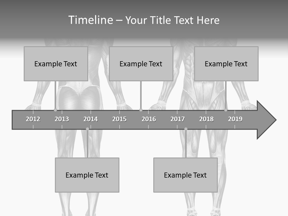 Male Muscles - Pencil Drawing Style - 3D Render - Special Shaders Were Used During The Rendering Process To Create The Appearance Of A Pencil Drawing. PowerPoint Template
