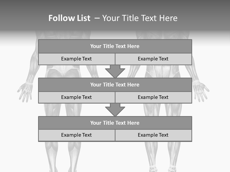 Male Muscles - Pencil Drawing Style - 3D Render - Special Shaders Were Used During The Rendering Process To Create The Appearance Of A Pencil Drawing. PowerPoint Template