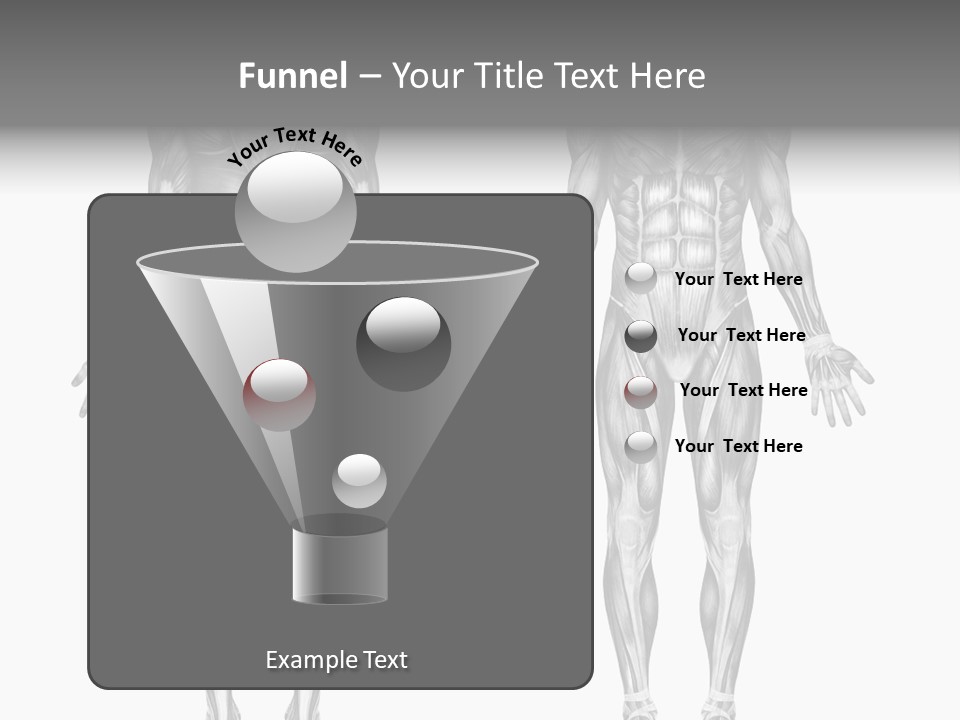 Male Muscles - Pencil Drawing Style - 3D Render - Special Shaders Were Used During The Rendering Process To Create The Appearance Of A Pencil Drawing. PowerPoint Template