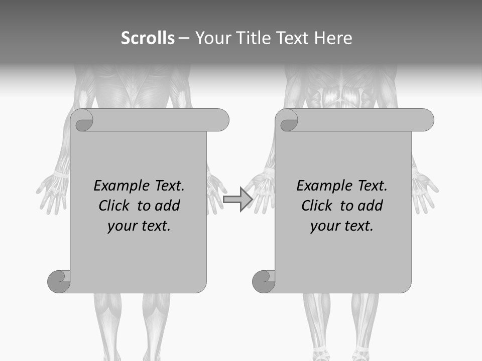 Male Muscles - Pencil Drawing Style - 3D Render - Special Shaders Were Used During The Rendering Process To Create The Appearance Of A Pencil Drawing. PowerPoint Template