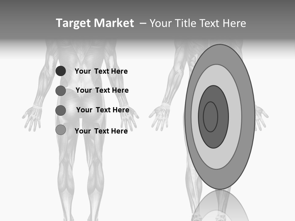 Male Muscles - Pencil Drawing Style - 3D Render - Special Shaders Were Used During The Rendering Process To Create The Appearance Of A Pencil Drawing. PowerPoint Template