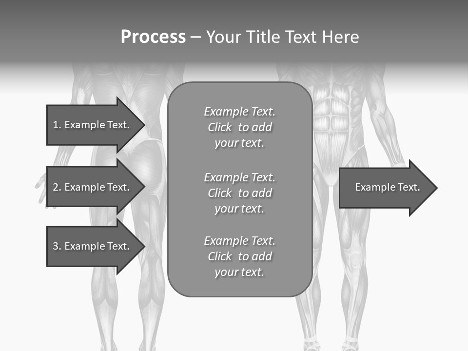 Male Muscles - Pencil Drawing Style - 3D Render - Special Shaders Were Used During The Rendering Process To Create The Appearance Of A Pencil Drawing. PowerPoint Template