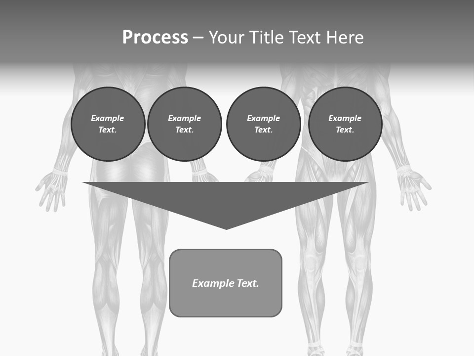 Male Muscles - Pencil Drawing Style - 3D Render - Special Shaders Were Used During The Rendering Process To Create The Appearance Of A Pencil Drawing. PowerPoint Template