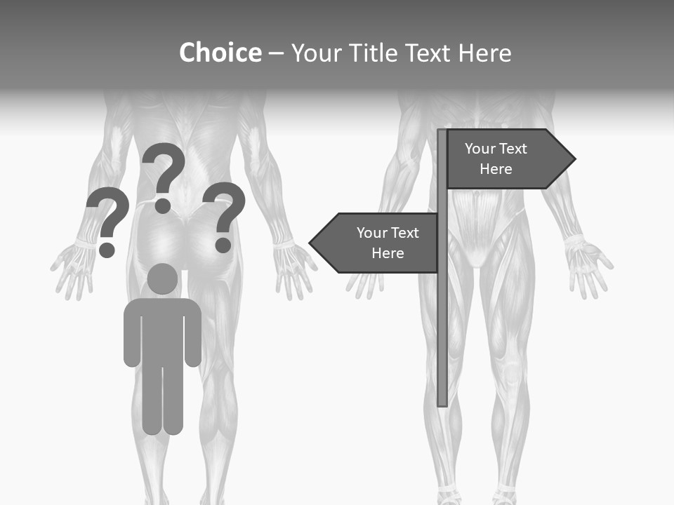 Male Muscles - Pencil Drawing Style - 3D Render - Special Shaders Were Used During The Rendering Process To Create The Appearance Of A Pencil Drawing. PowerPoint Template