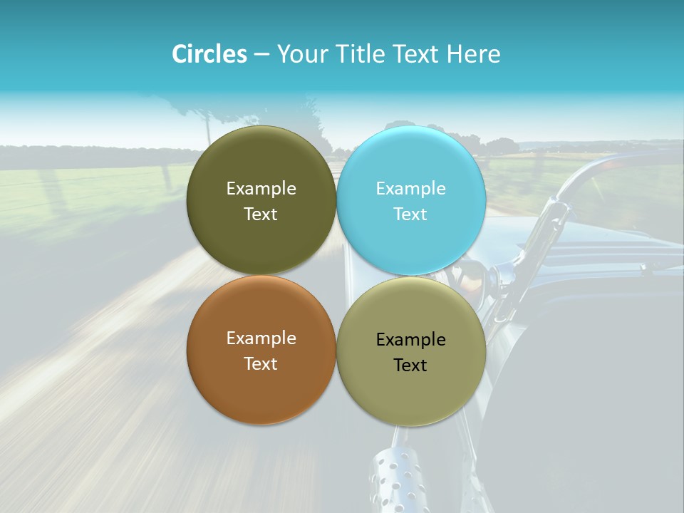 Driving A Sports-Car On A Road PowerPoint Template