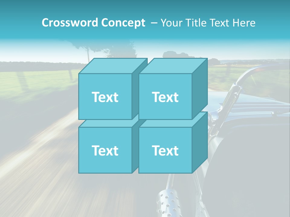 Driving A Sports-Car On A Road PowerPoint Template