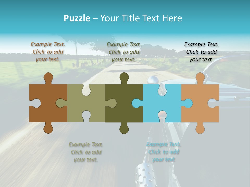 Driving A Sports-Car On A Road PowerPoint Template