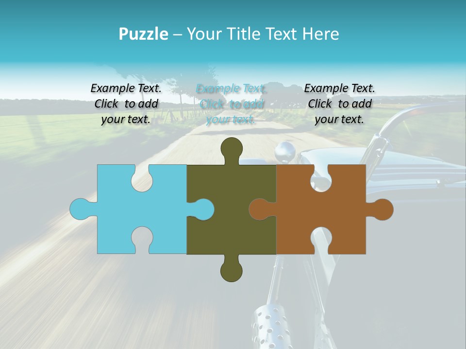 Driving A Sports-Car On A Road PowerPoint Template