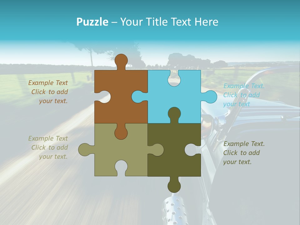 Driving A Sports-Car On A Road PowerPoint Template