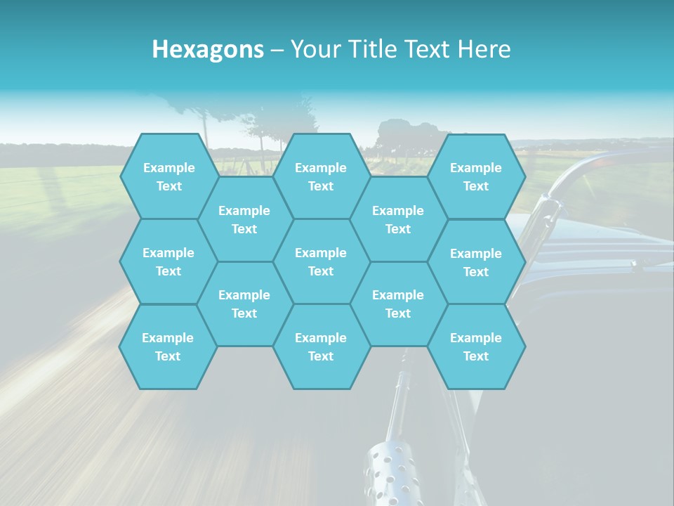 Driving A Sports-Car On A Road PowerPoint Template