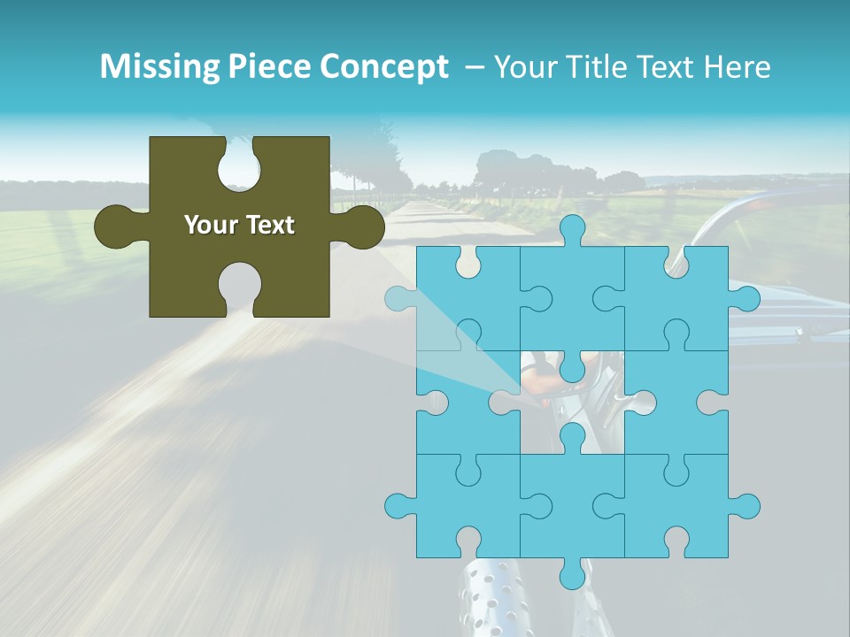 Driving A Sports-Car On A Road PowerPoint Template