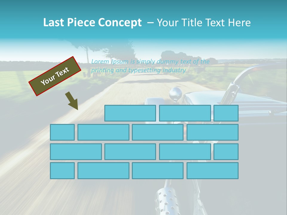 Driving A Sports-Car On A Road PowerPoint Template