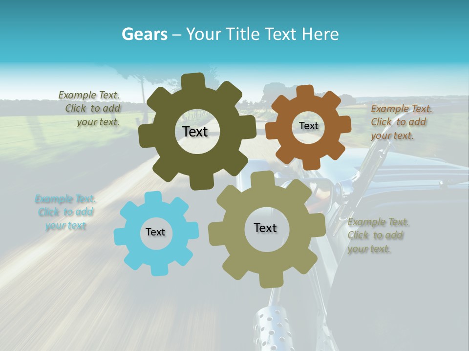 Driving A Sports-Car On A Road PowerPoint Template