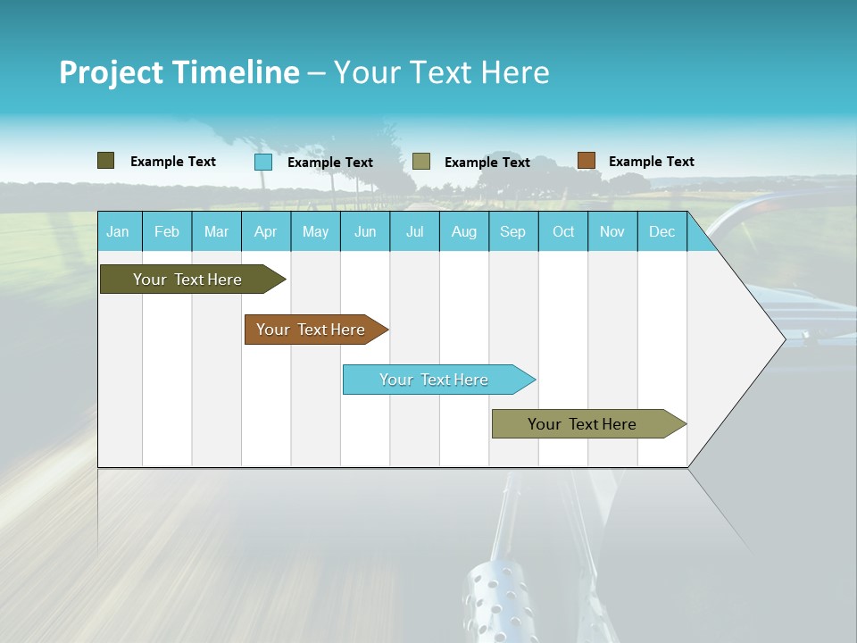 Driving A Sports-Car On A Road PowerPoint Template