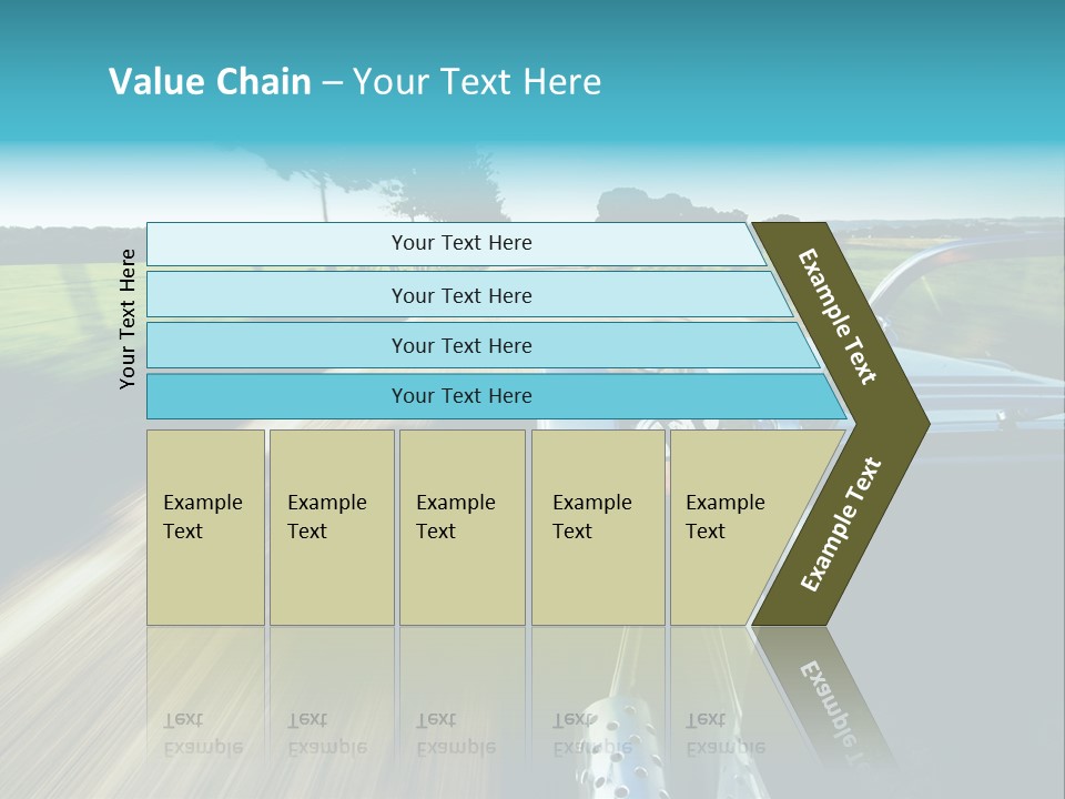 Driving A Sports-Car On A Road PowerPoint Template