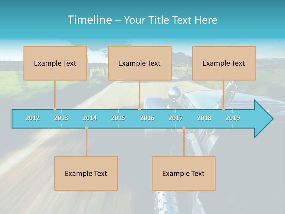 Driving A Sports-Car On A Road PowerPoint Template